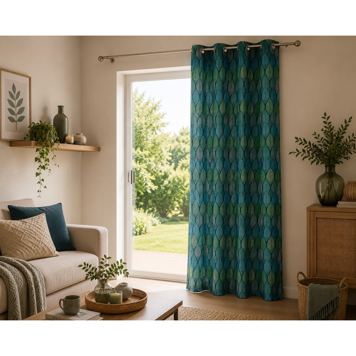 Rideau a oeillets Collection Winter Green 140 x 260 cm vert, EDEN