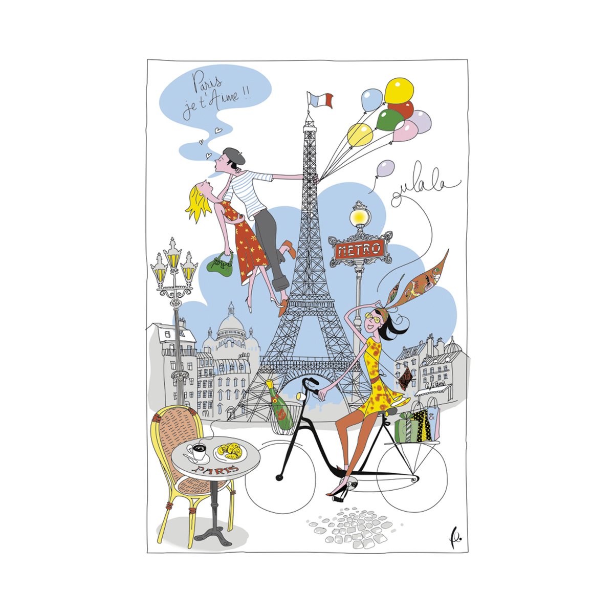 Torchon La Parisienne blanc, WINKLER