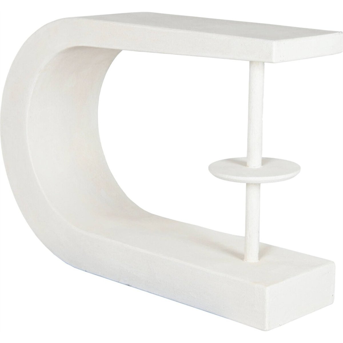 Console d'entrée sculpturale aspect plissé blanc mat aspect plissé, RECOLLECTION