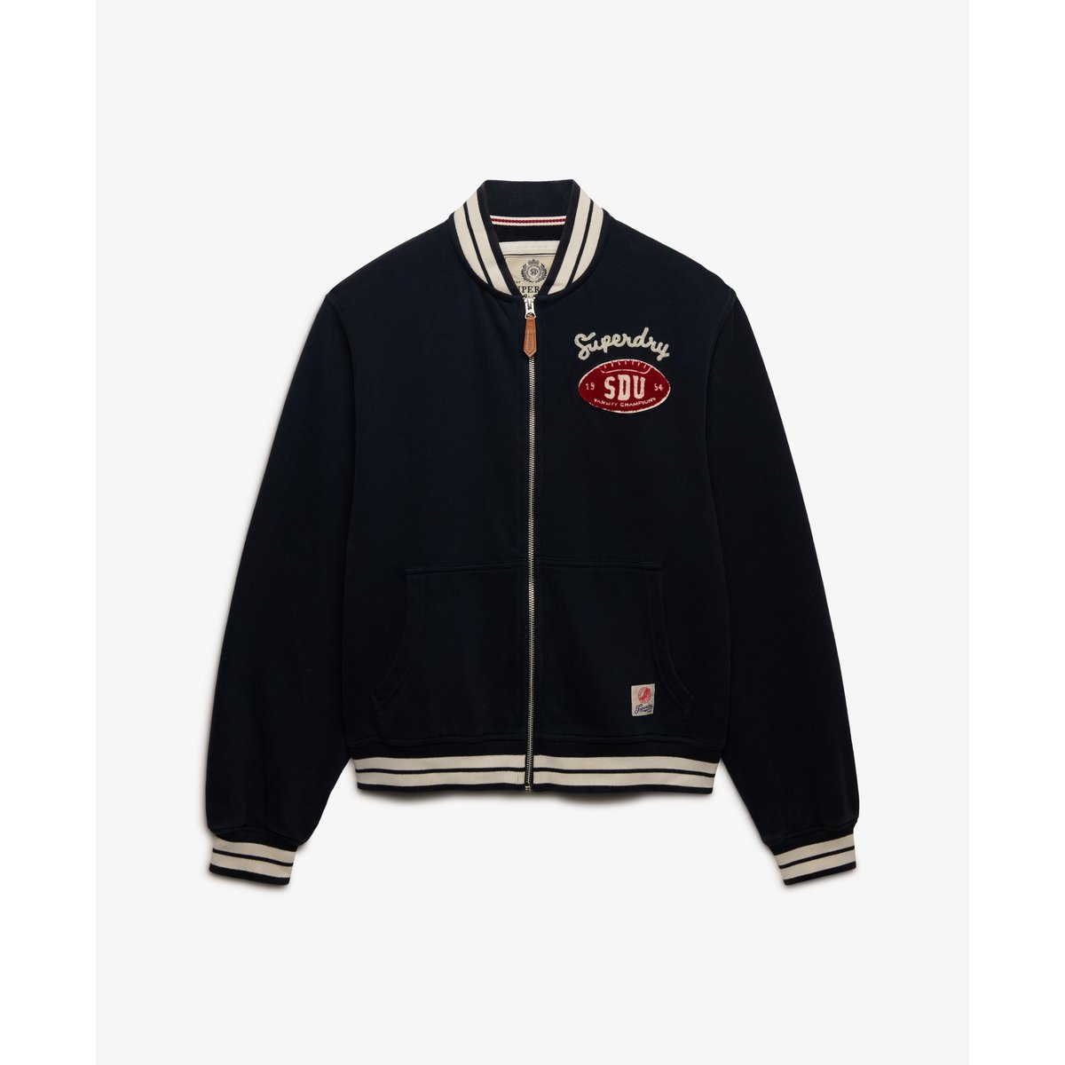 Veste Bomber Jersey Country Club bleu marine éclipse, SUPERDRY