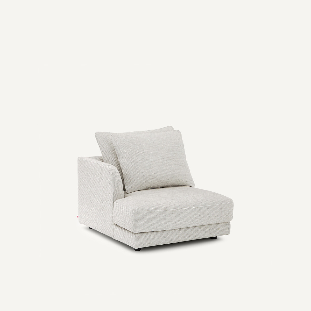 Linkes Sofa-Halbmodul, modular, aus recycelter Baumwolle, TIBERIO hellgrau, AM.PM