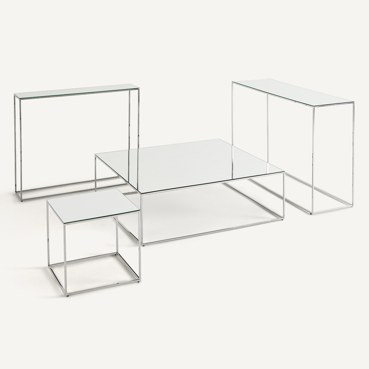 Table basse miroir en métal chromé, MAHAUT miroir, AM.PM