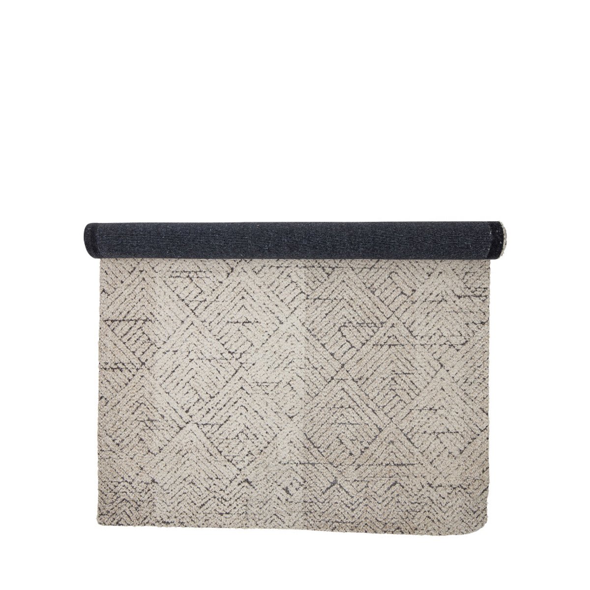Tapis géométrique naturel en coton - Saxo naturel, BLOOMINGVILLE
