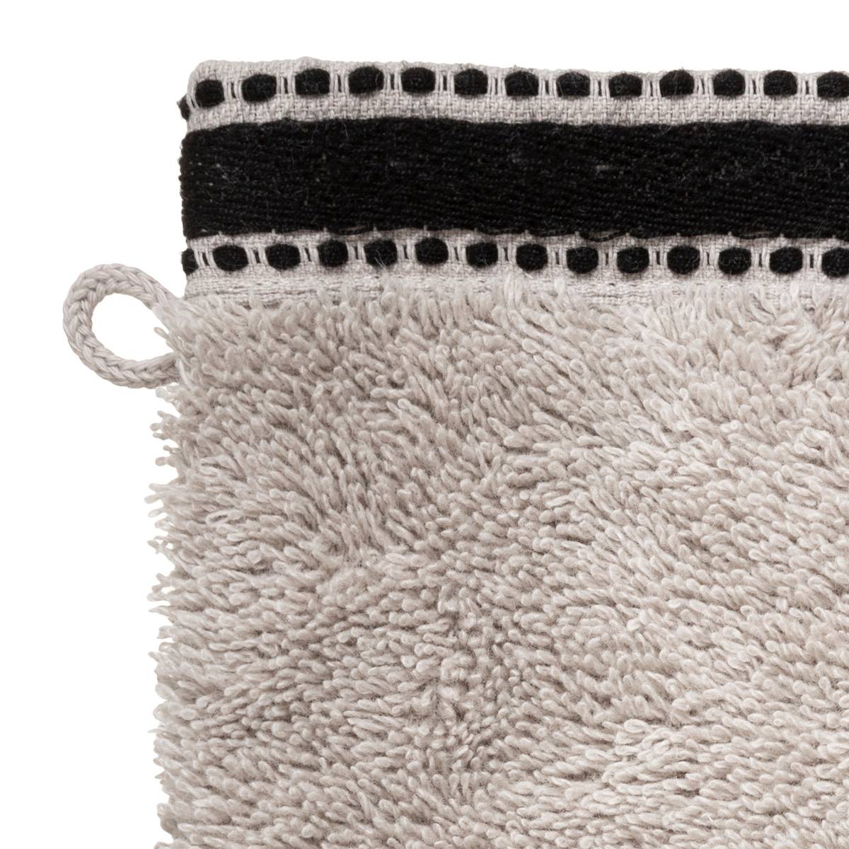 Lot de 2 gants de toilette JOIA argent, ATMOSPHERA