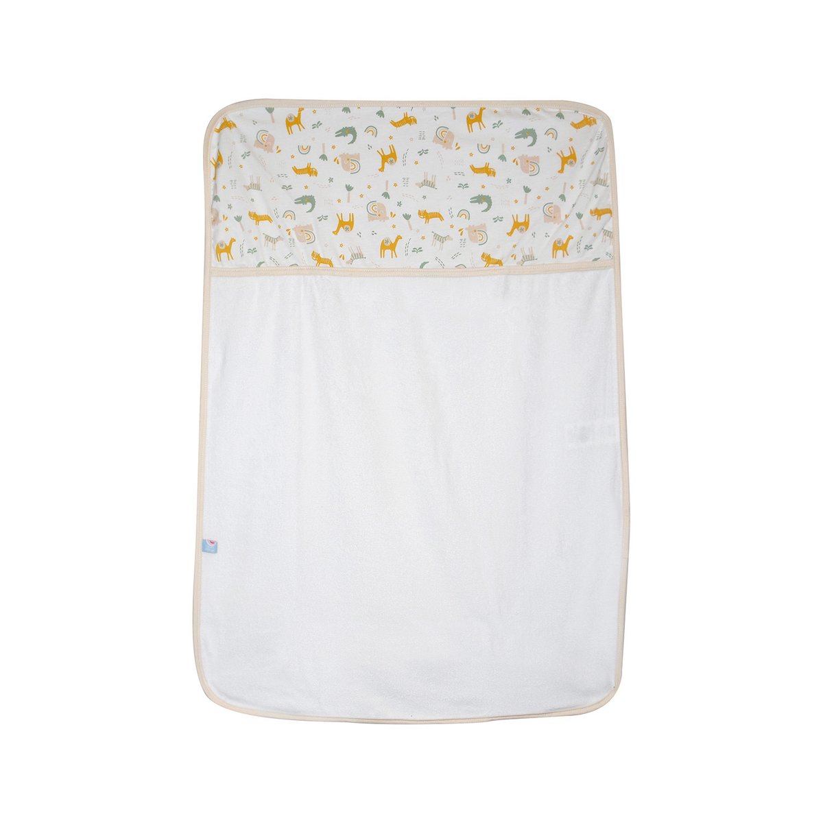 Housse de matelas a langer loury maille blanc, SUCRE D'ORGE