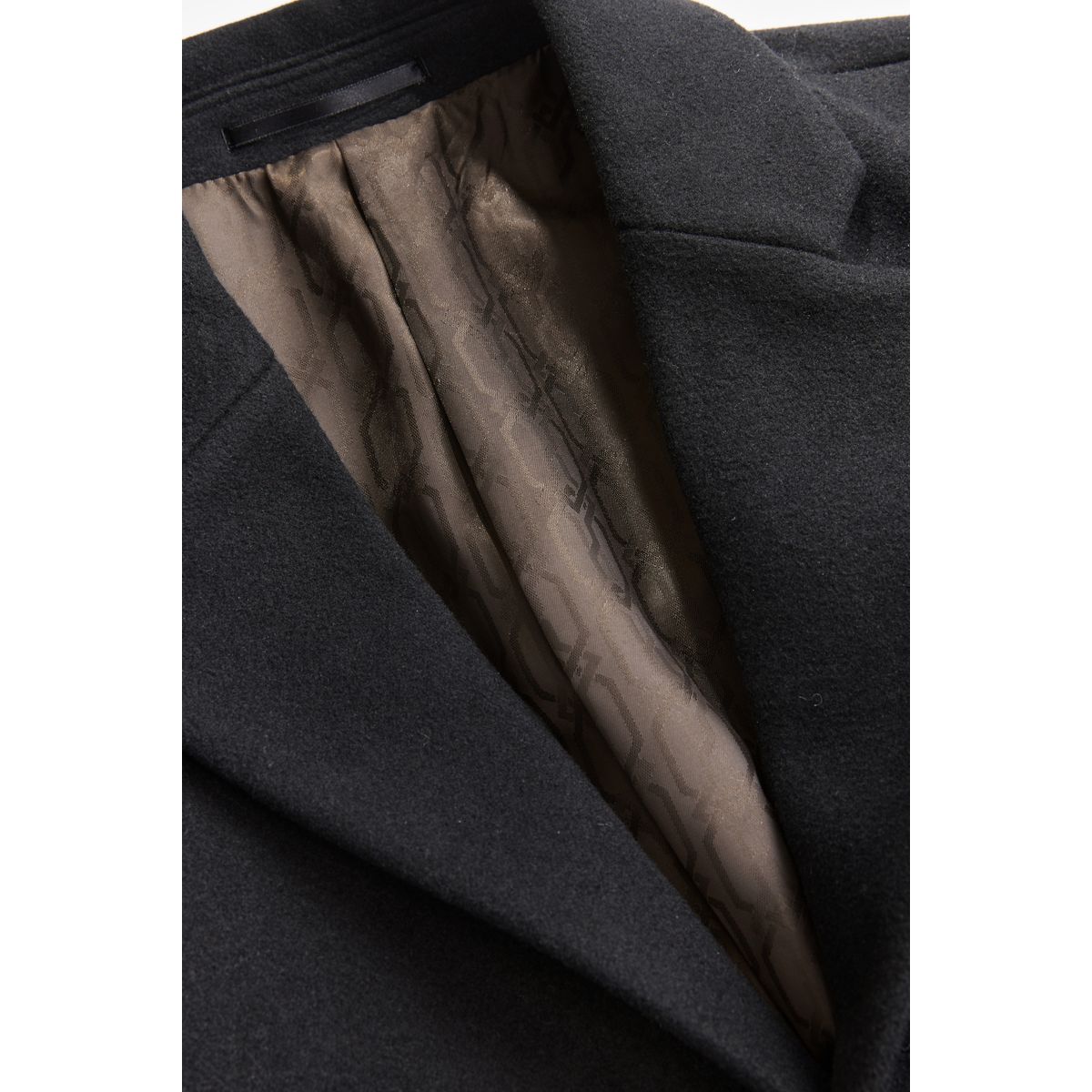Pardessus à capuche en laine epsom noir, NEXT