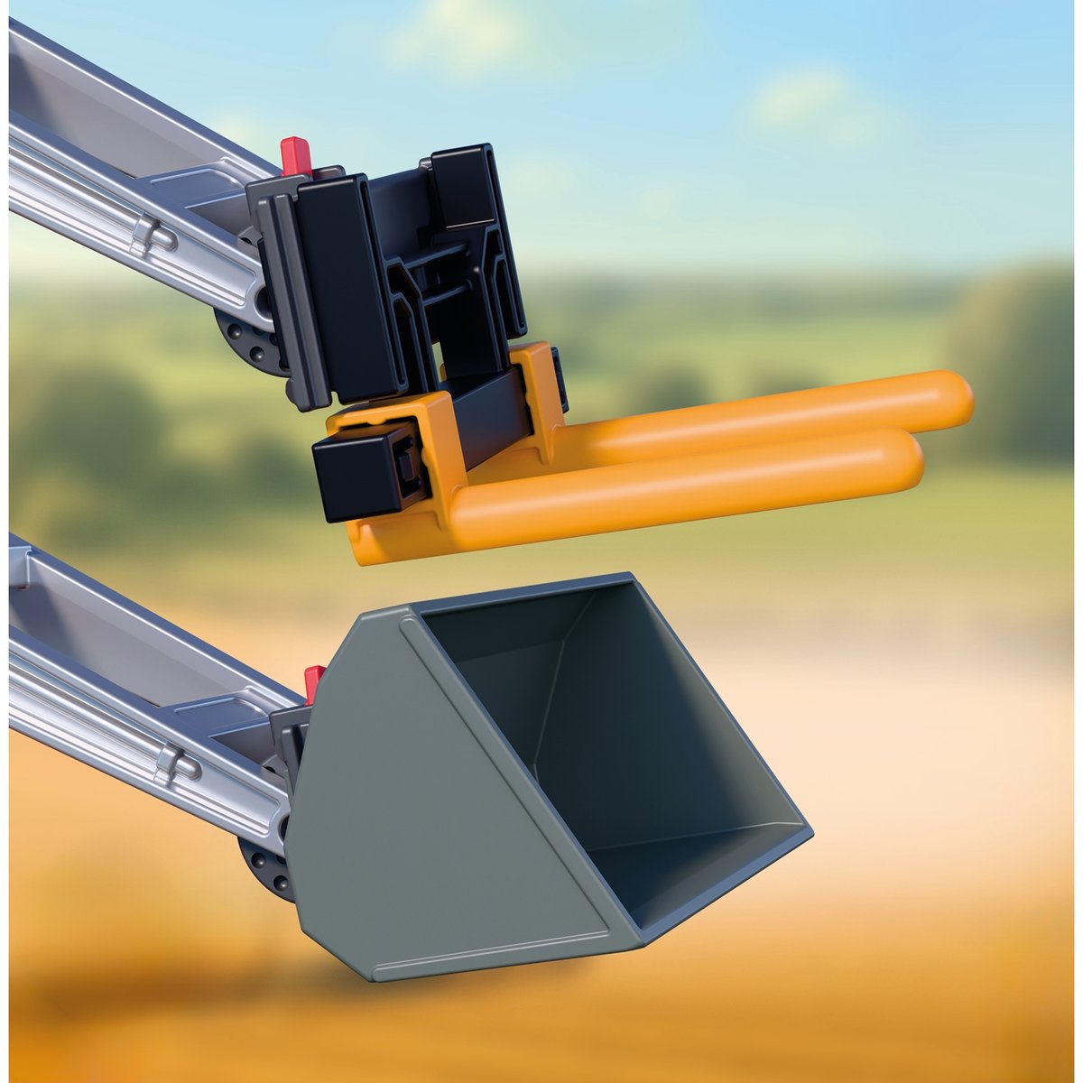 Tracteur fourche à paille multicolore, PLAYMOBIL