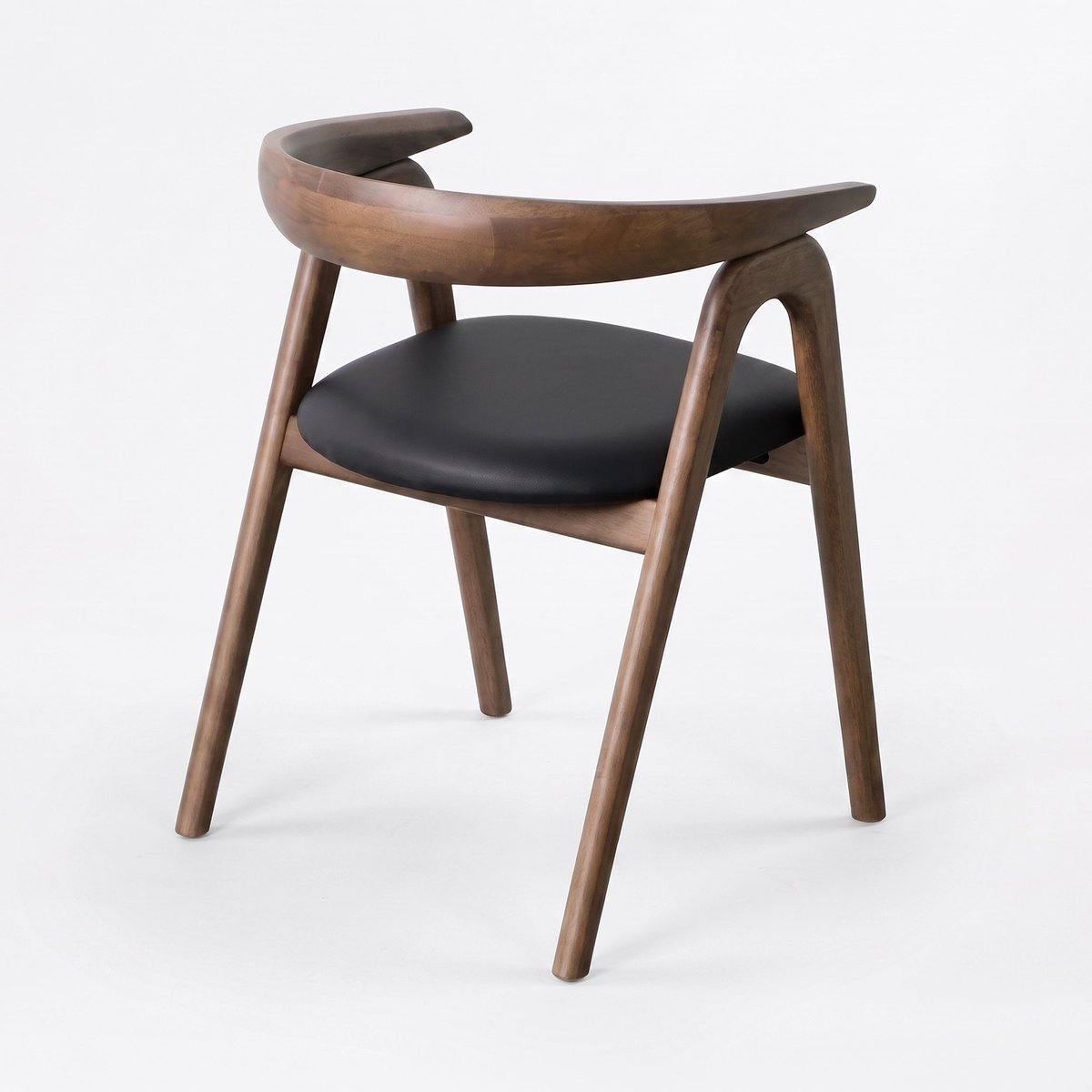 Chaise en cuir synthétique - HAWA marron, MAISON PAVANE