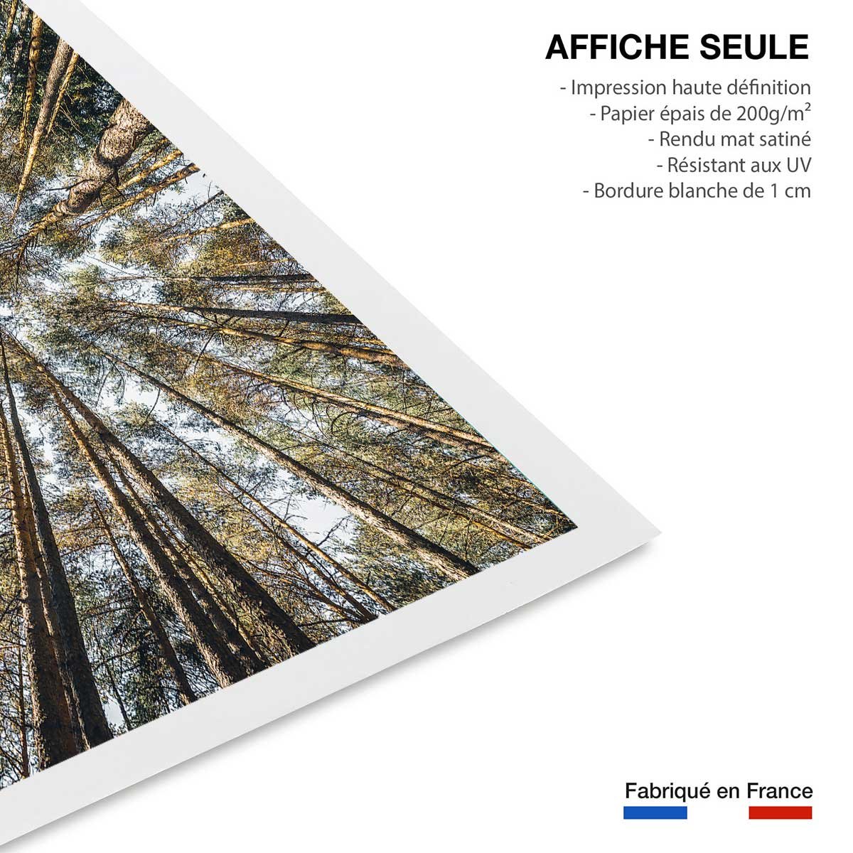 Affiche nature perspective des cîmes affiche seule, HEXOA
