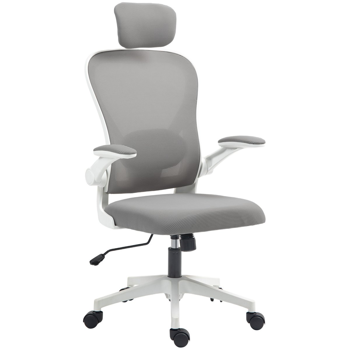 Chaise de bureau Maille Gris gris, HOMCOM