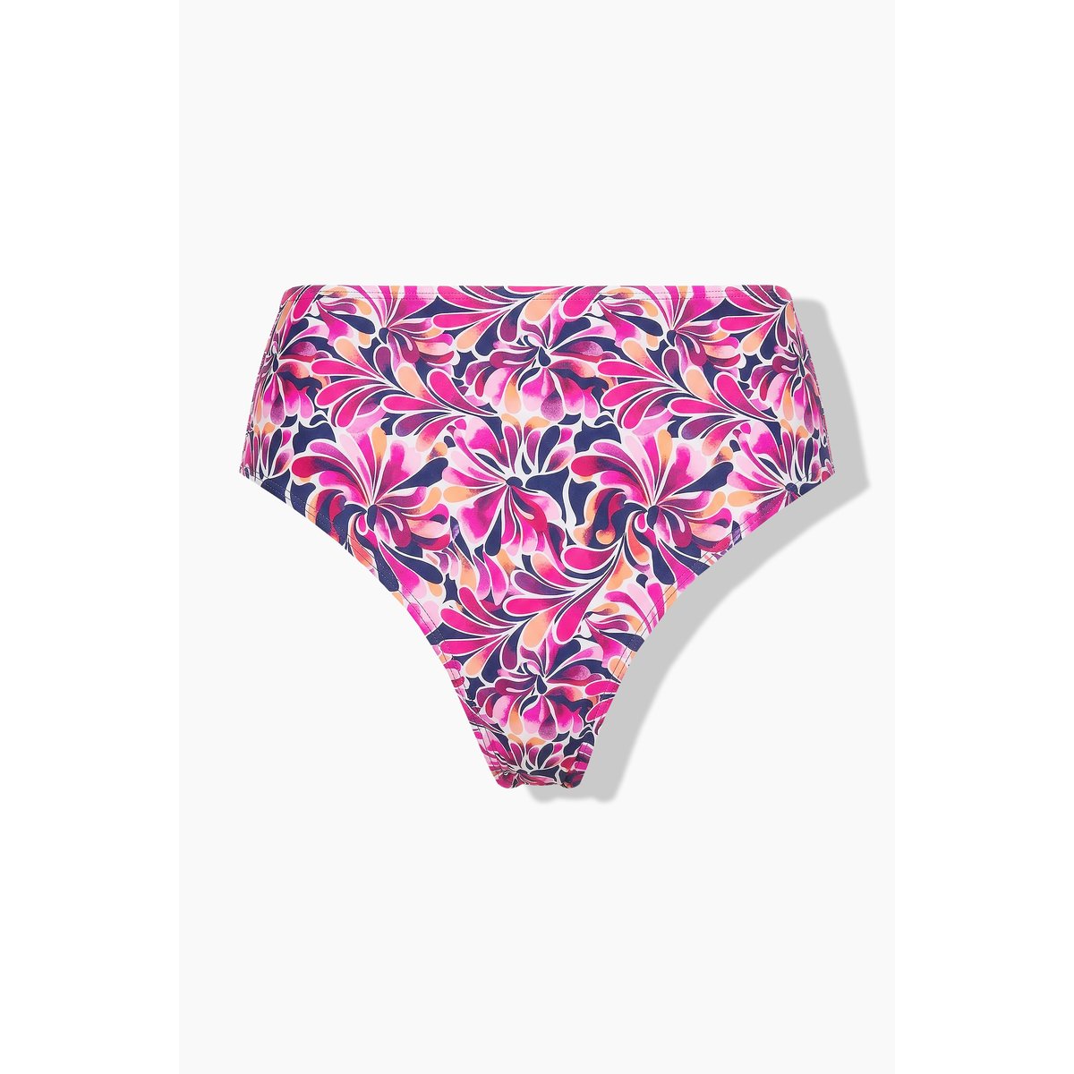 Bas de bikini fleuri, taille haute bleu foncé, STUDIO UNTOLD