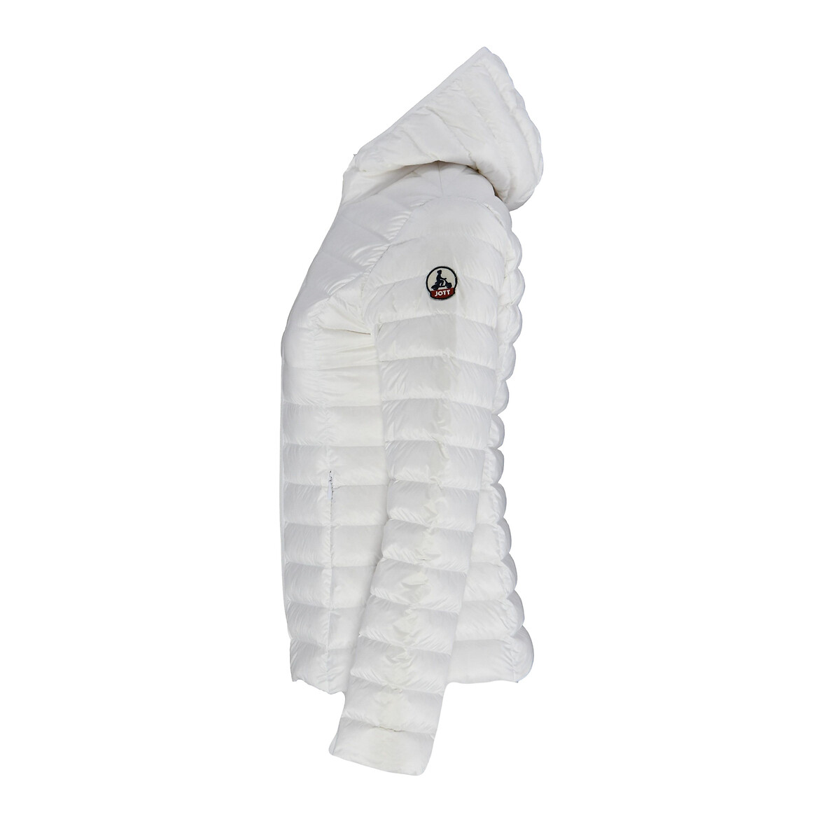 Cloe Quilted Padded Jacket with Hood and Zip Fastening white, JOTT