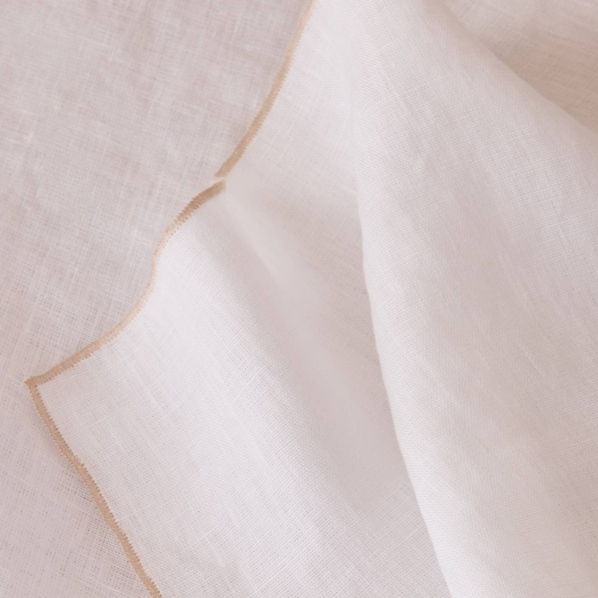 Nappe en lin lavé blanc, MONOPRIX