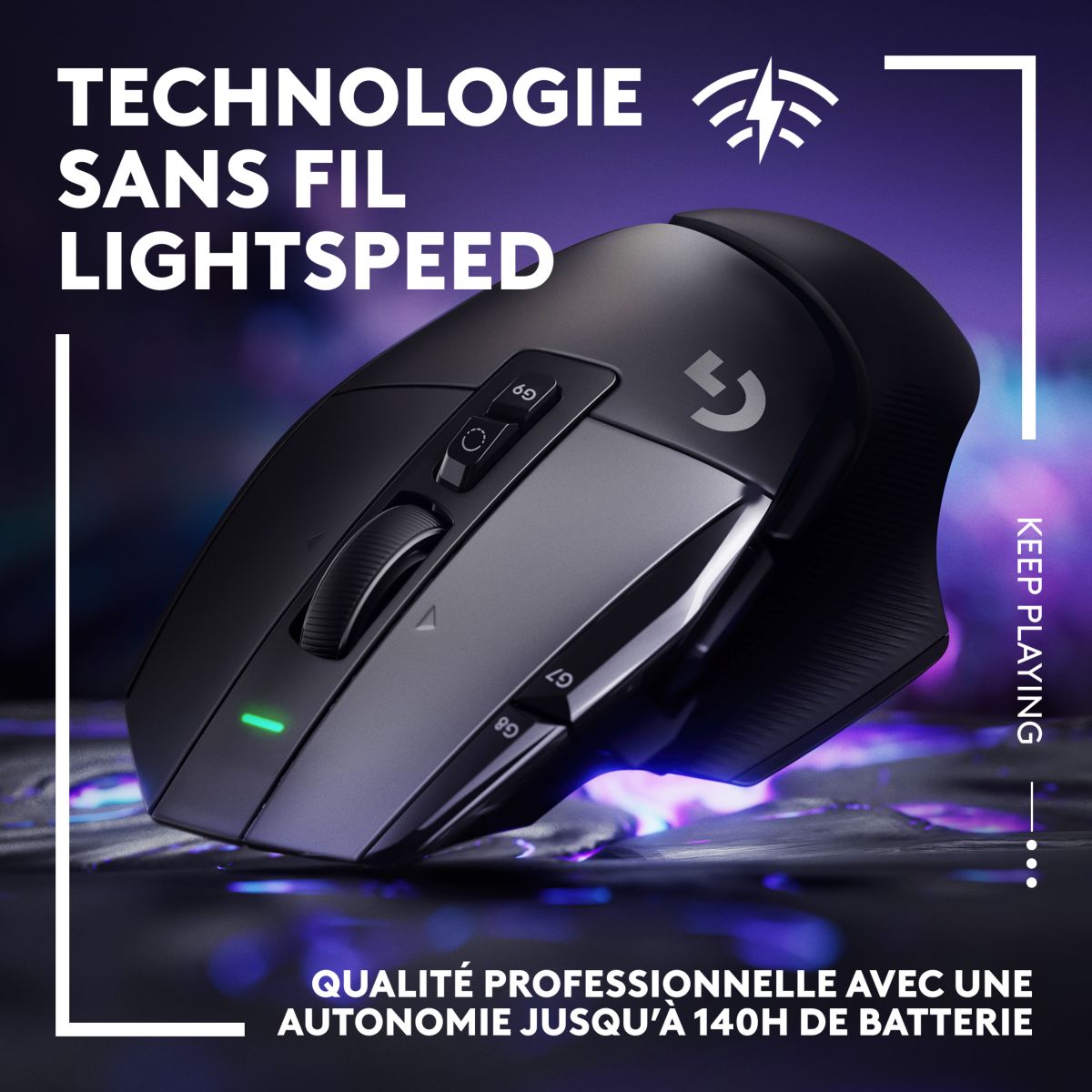 Souris Gamer Sans Fil G502 X Lightspeed Noir couleur unique, LOGITECH