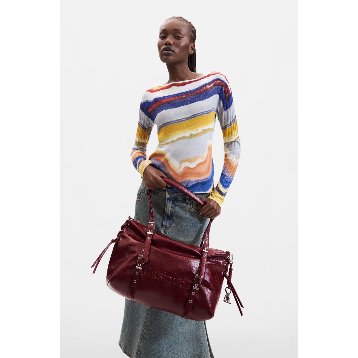 Grand sac cabas rouge, DESIGUAL