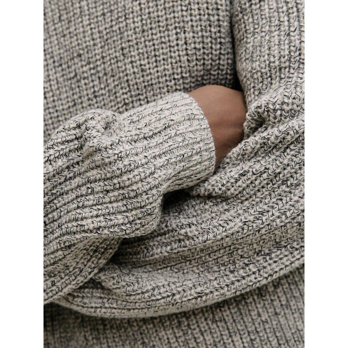 Pull col rond beige, JACK & JONES