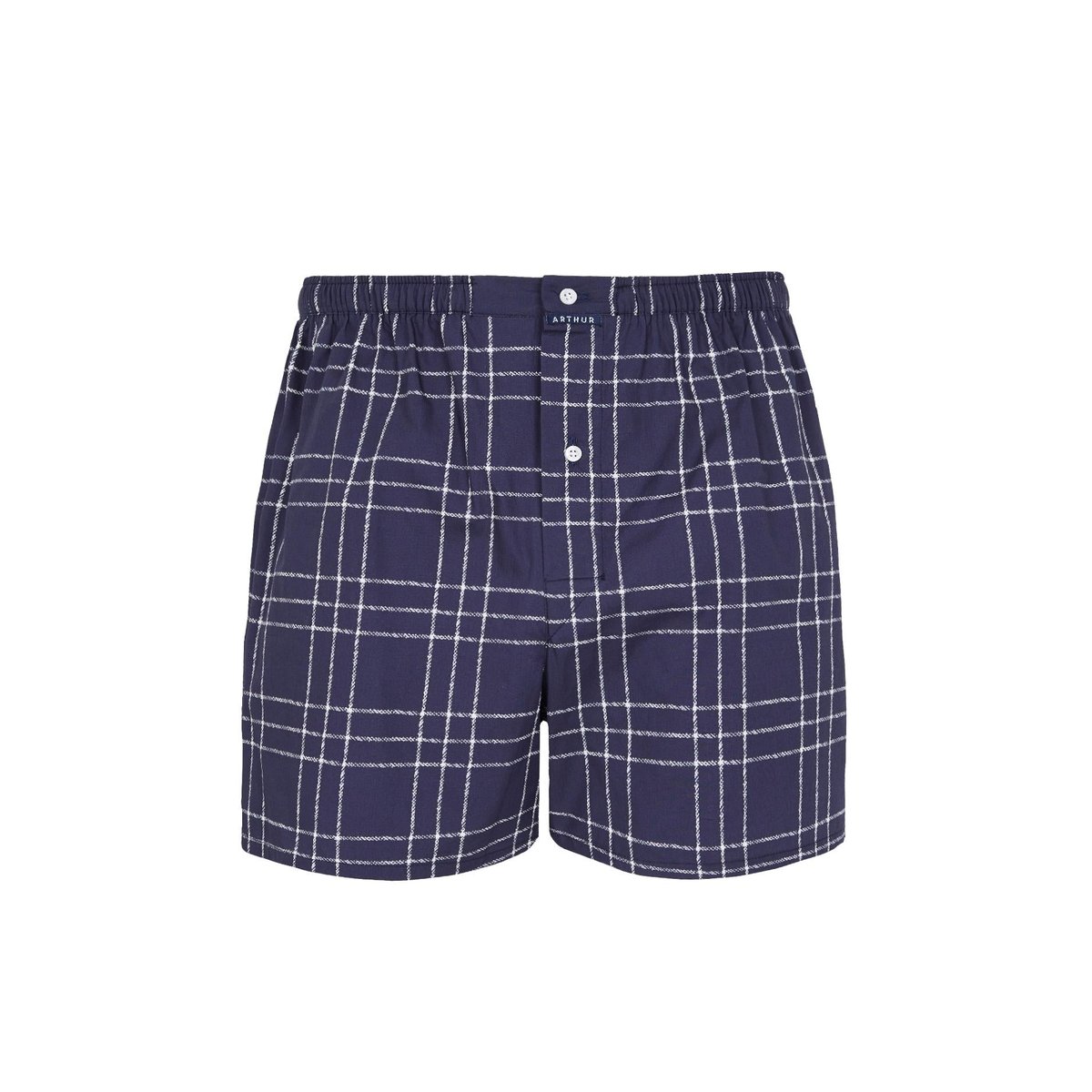 Caleçon classique en coton, imprimé Lewis marine, ARTHUR