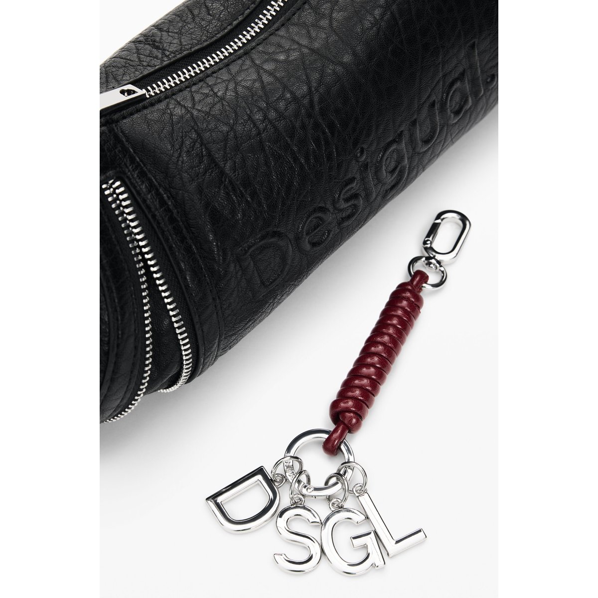Sac effet cuir moyen noir, DESIGUAL