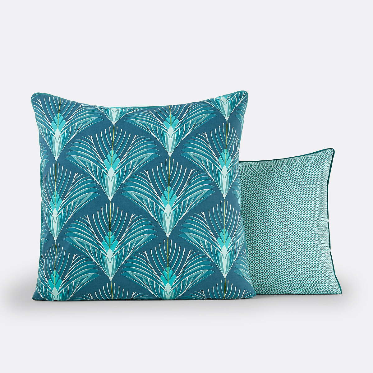 Taie d’oreiller percale pur coton, Pampelune imprimé bleu, LA REDOUTE INTERIEURS