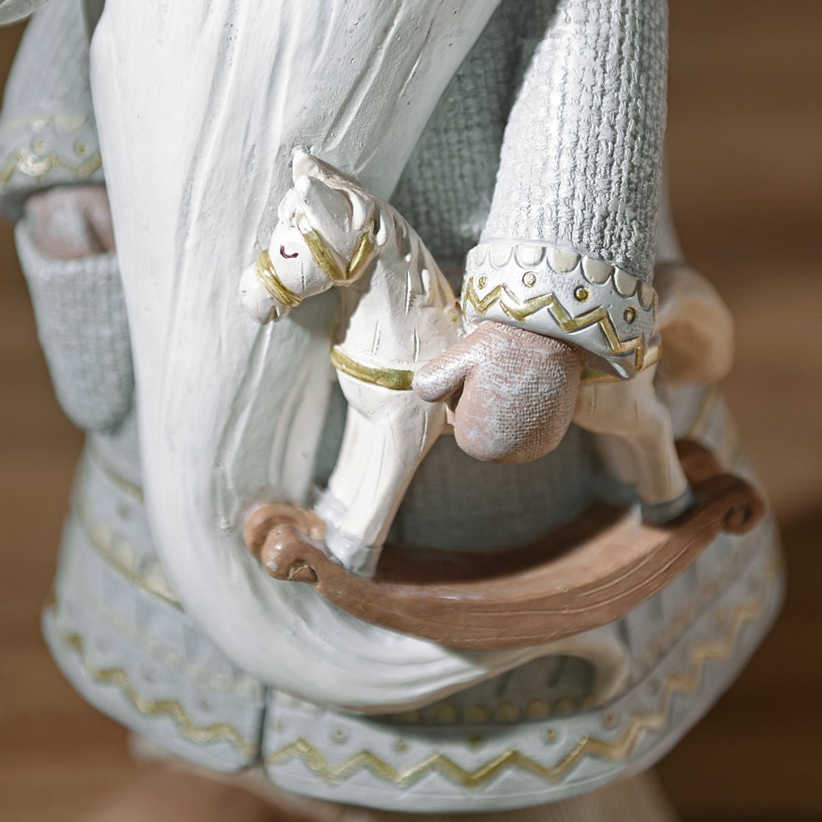 Figurine père noël décorative artificielle H45 PLAY gris, SIA DECO