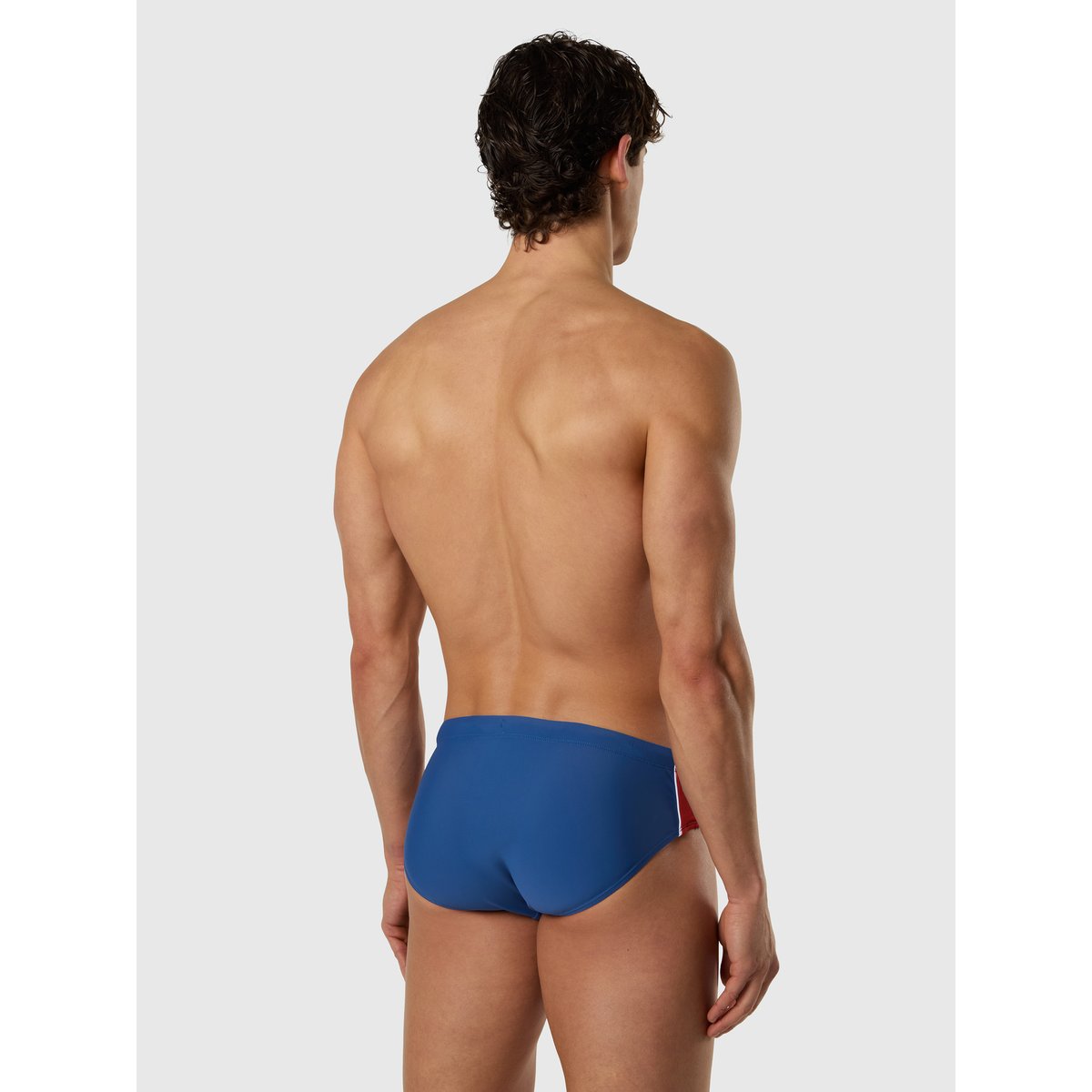 Slips de bain avec bandes latérales bleu électrique, NORTH SAILS