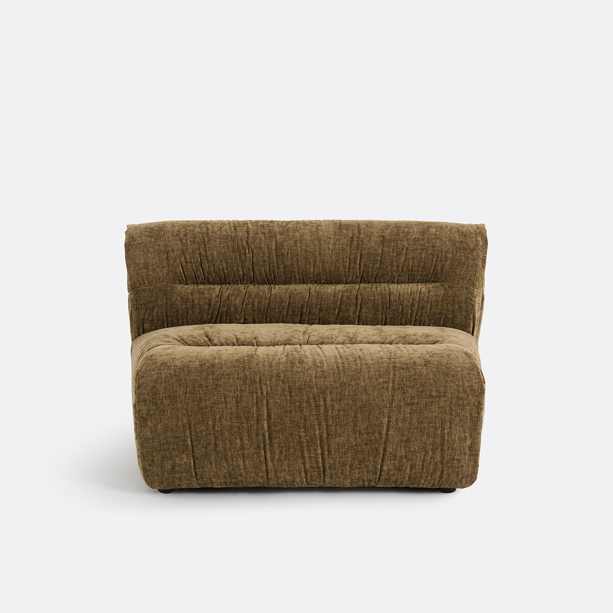 Élément chauffeuse pour canapé modulable, en chenille flammée, SWEETY bronze, LA REDOUTE INTERIEURS