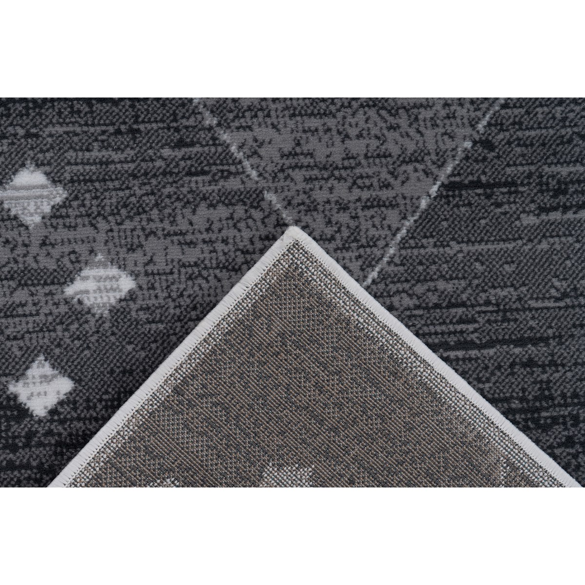 Tapis salon et chambre tissé plat OTTAWA gris, NOVATREND