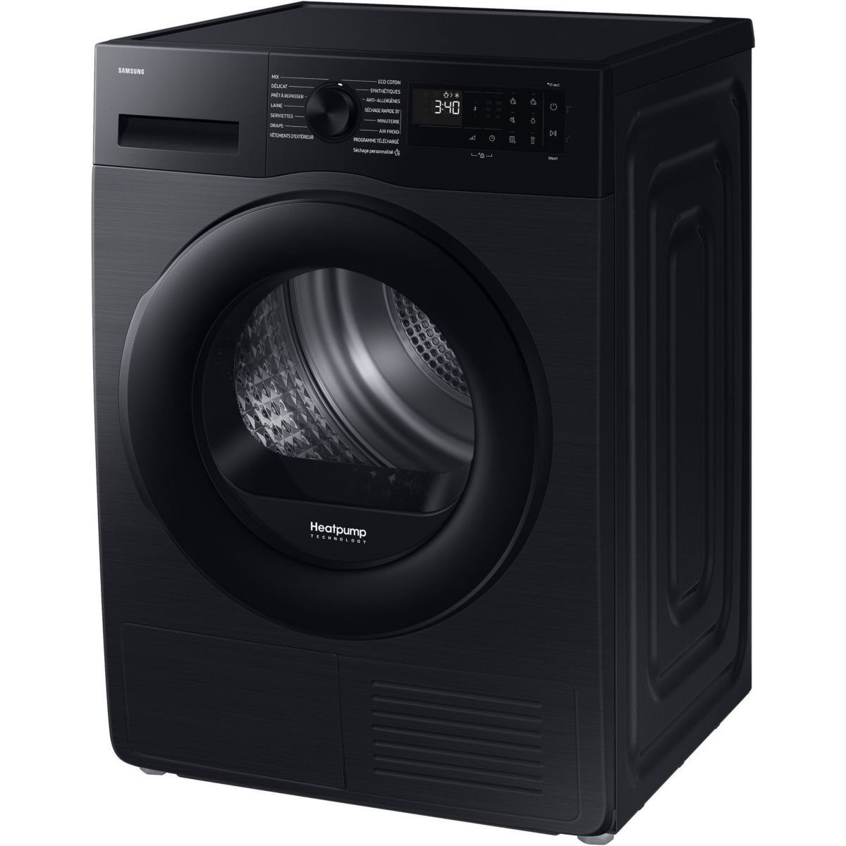 Sèche linge pompe à chaleur DV90DG52A0AB noir, SAMSUNG