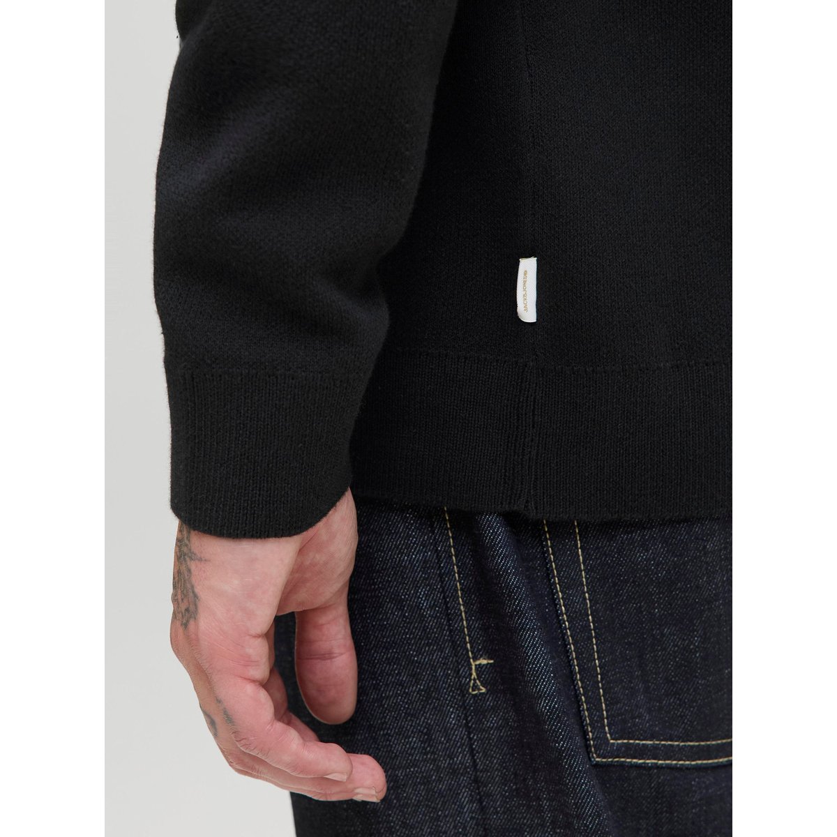 Pull En Maille noire - black, JACK & JONES