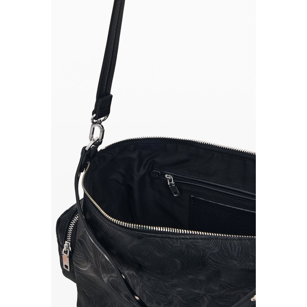 Sac moyen ajouré noir, DESIGUAL