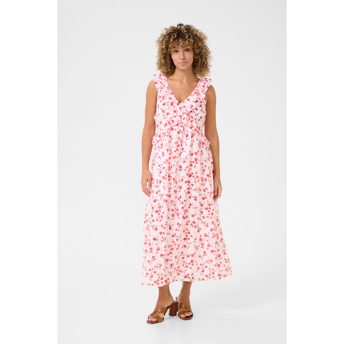 Dress rose rouge flower, CREAM