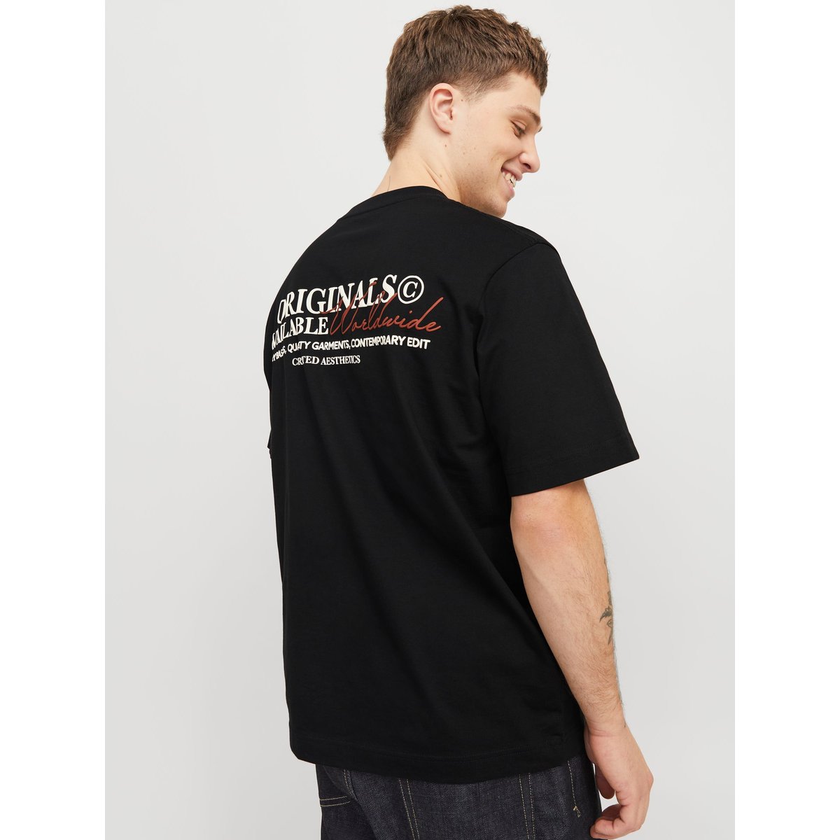 T-Shirt noire - black, JACK & JONES