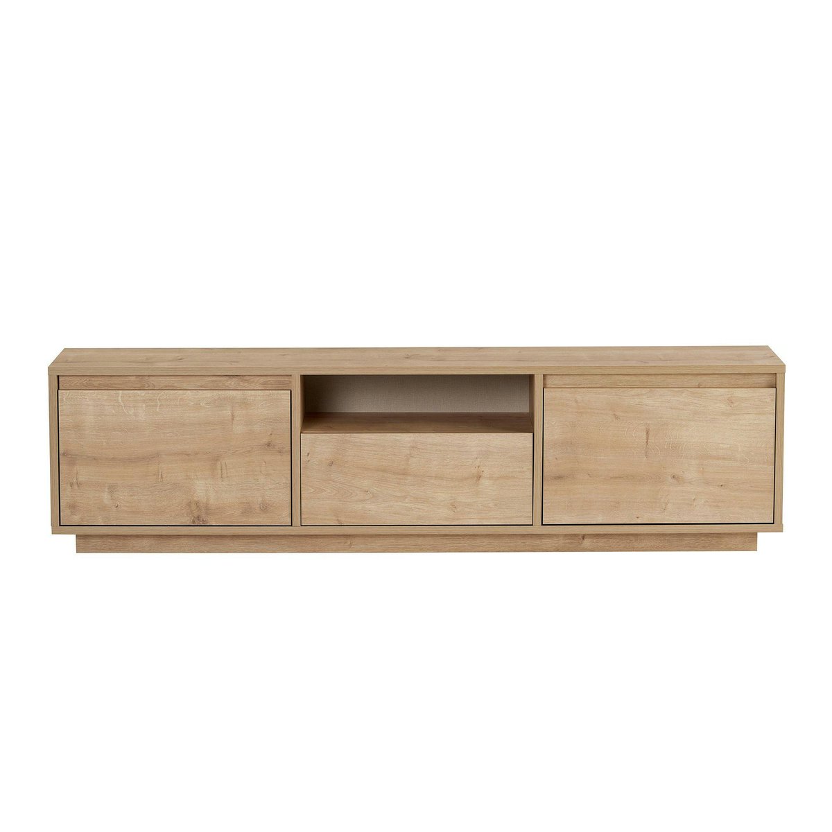 Meuble TV 3 portes 1 niche MARFA chêne, PIER IMPORT