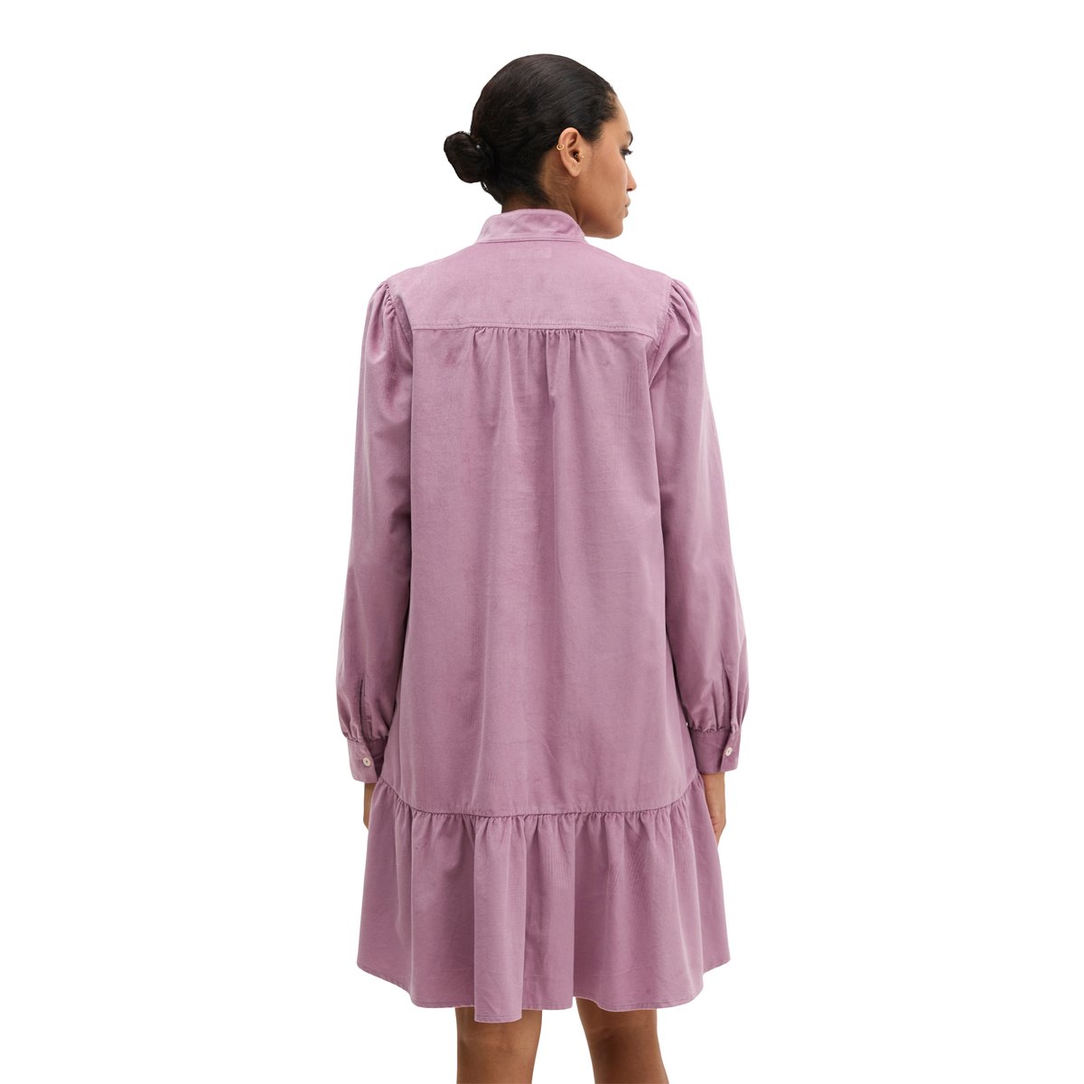 Robe en velours, coupe classique en mélange de coton bio et de viscose violet, MARC O'POLO