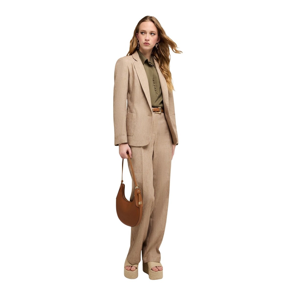 Pantalon palazzo beige, MOTIVI