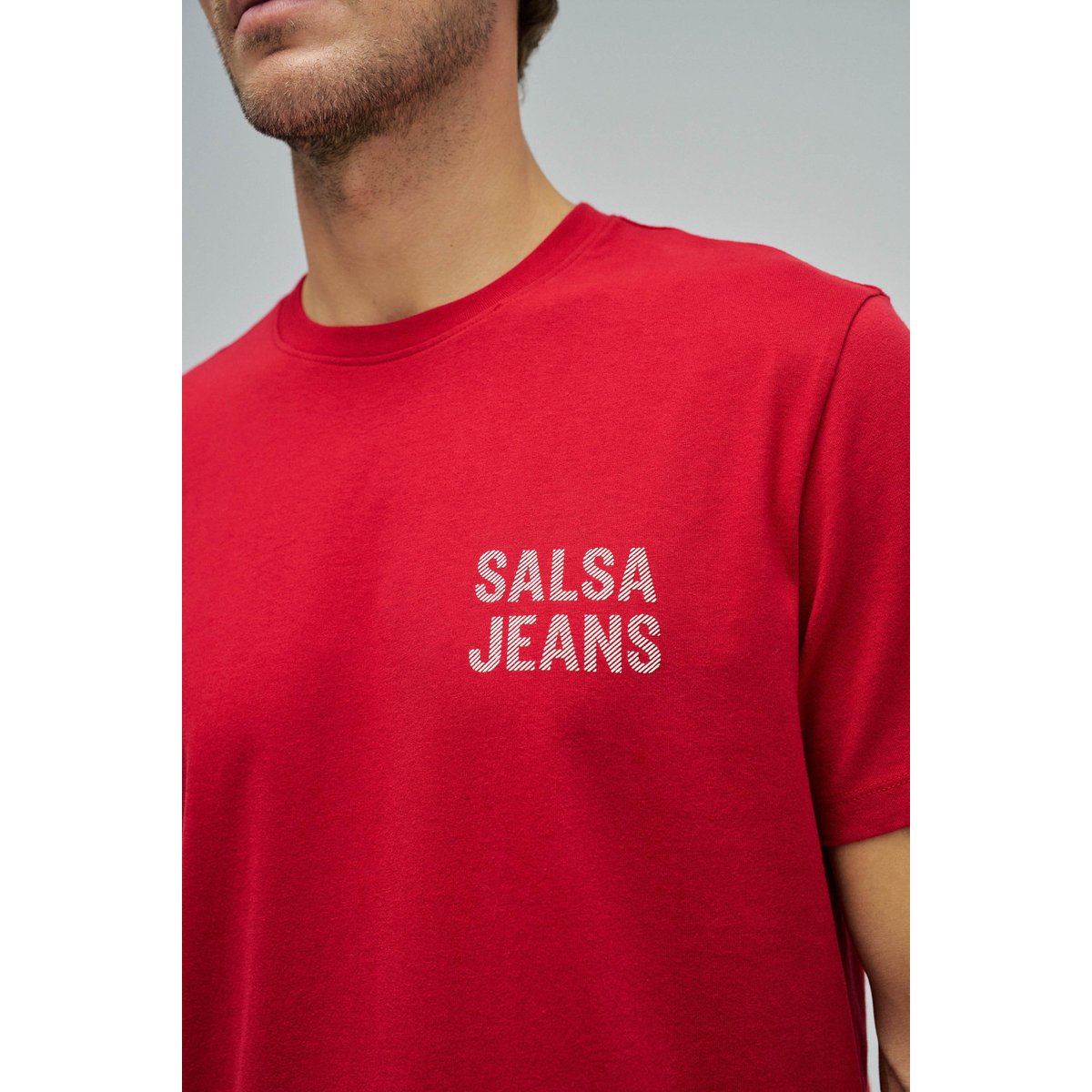 T-SHIRT AVEC BRANDING rouge, SALSA JEANS