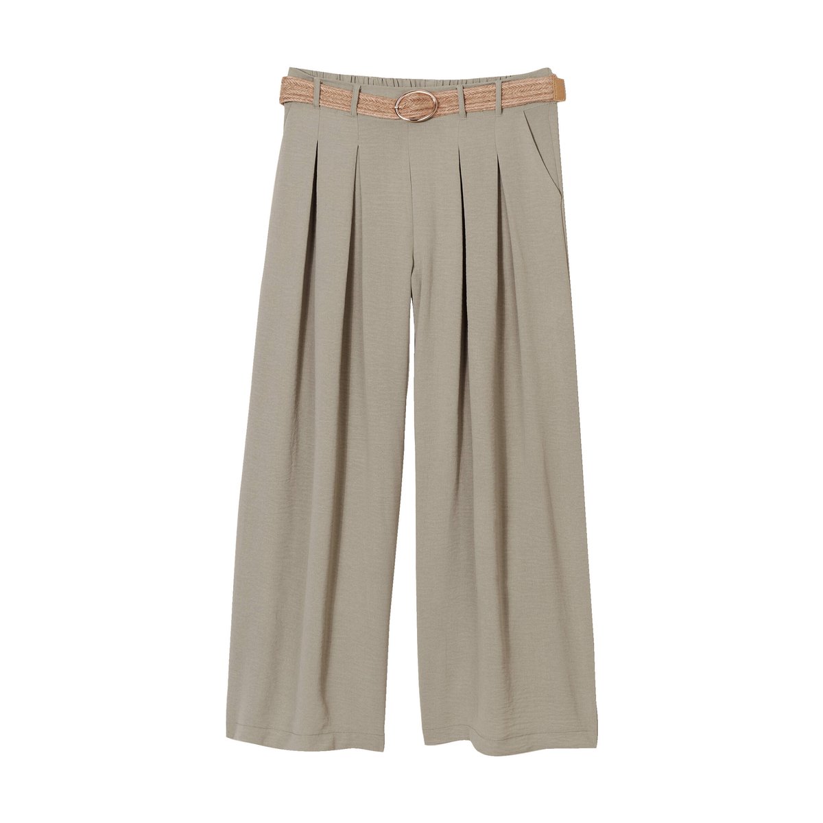 Pantalon jupe-culotte large vert clair, BREAL