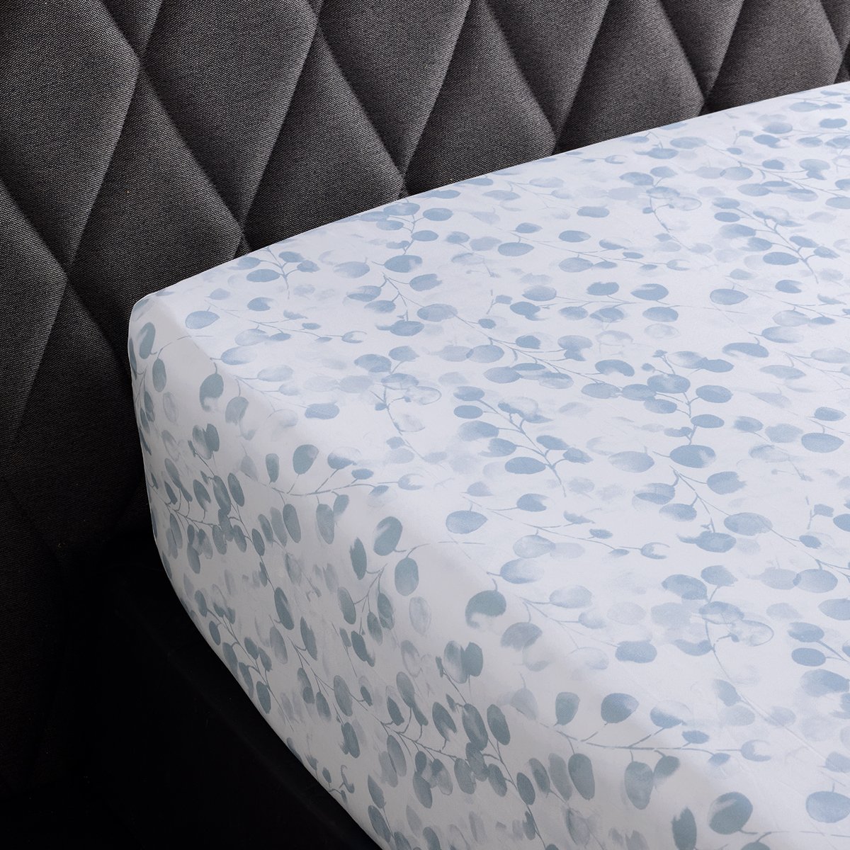 Drap Housse ROSÉE rosée bleu, ANNE DE SOLENE