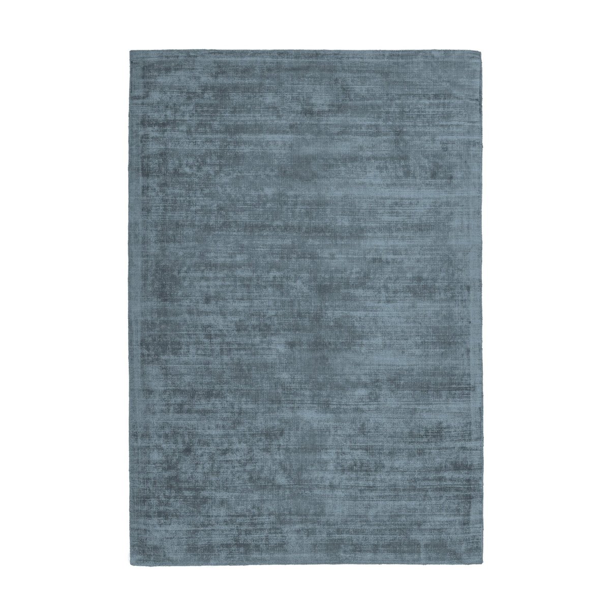 Tapis rectangulaire en soie, VILLAGE bleu, RECOLLECTION