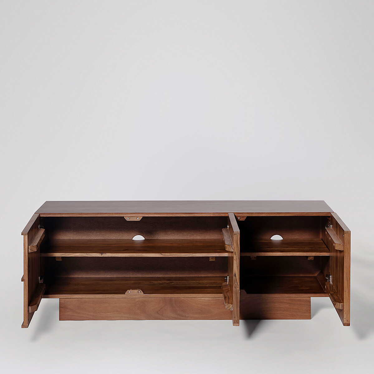 Sandon Acacia Wood 3 Door Media Unit dark acacia wood, SWOON