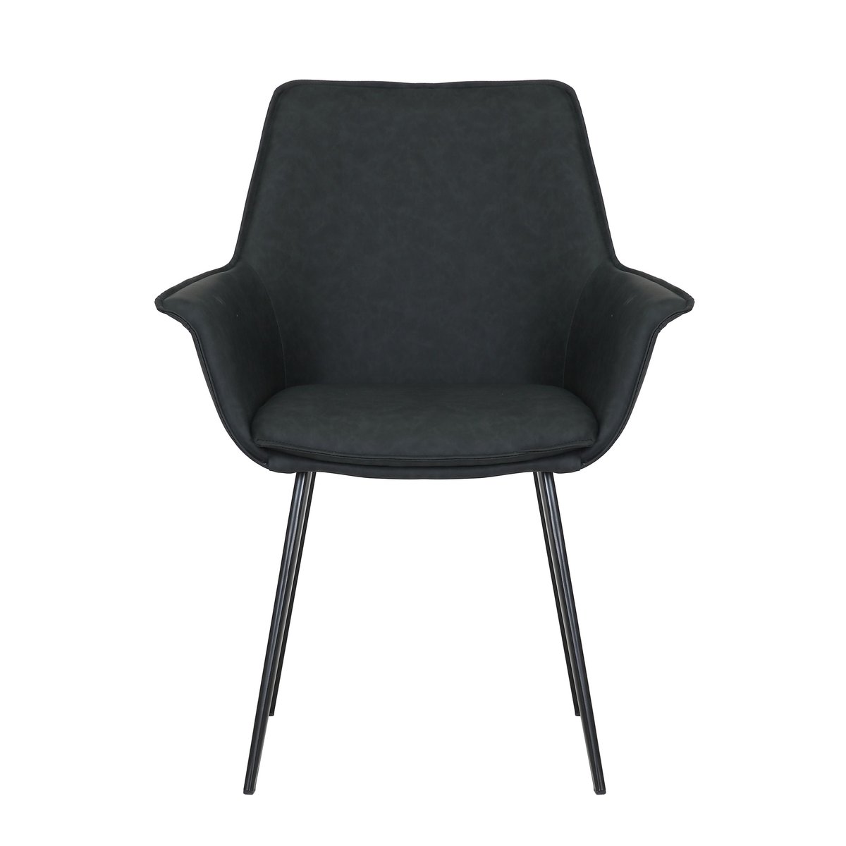 Fauteuil repas PU mat noir, ZAGO