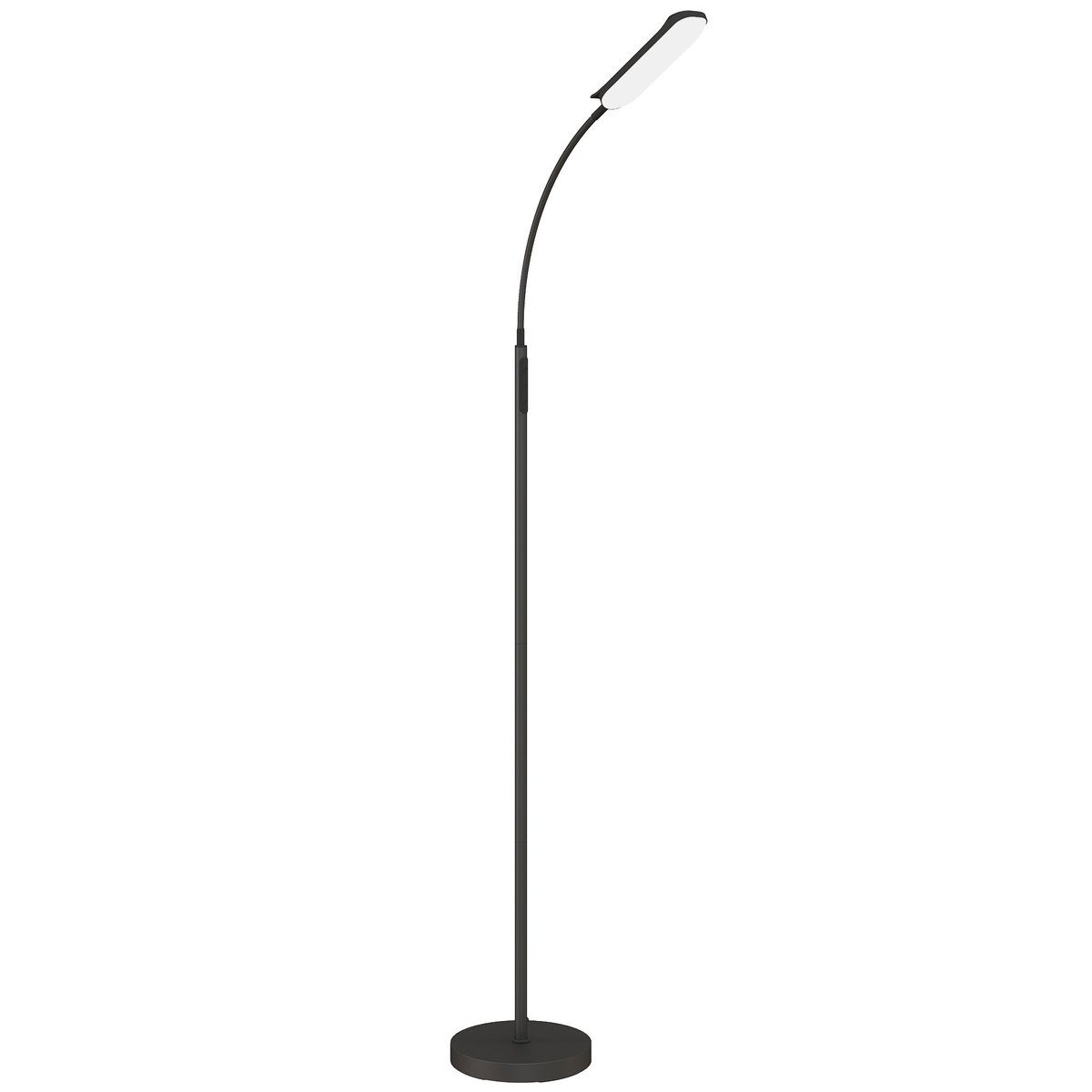 Lampadaire Acier Noir noir, HOMCOM