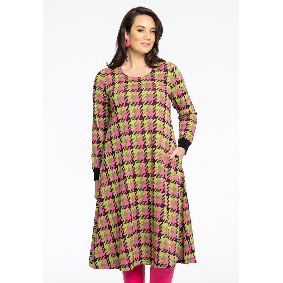 Robe avec fermeture éclair vert, YOEK