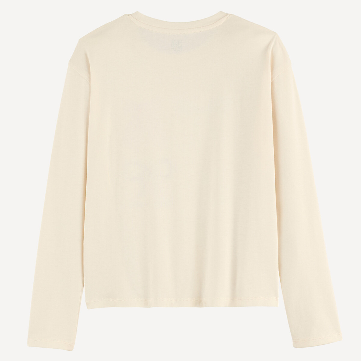 T-shirt manches longues, imprimé noeuds devant ecru, LA REDOUTE COLLECTIONS