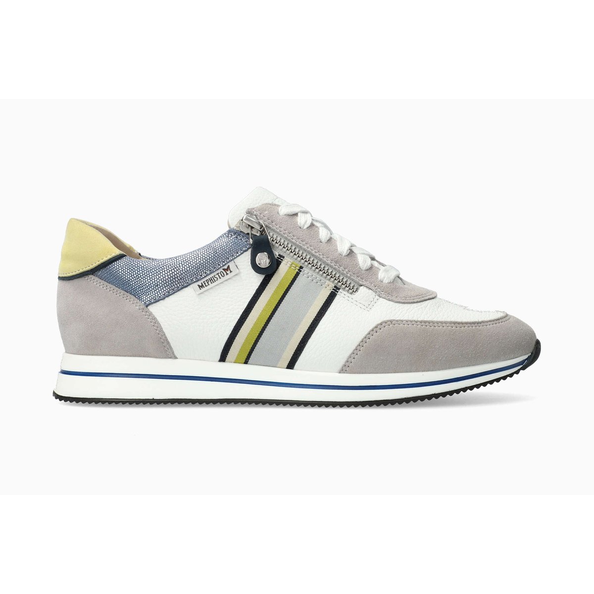 Baskets en cuir LUCILLE gris light grey p5144525, MEPHISTO