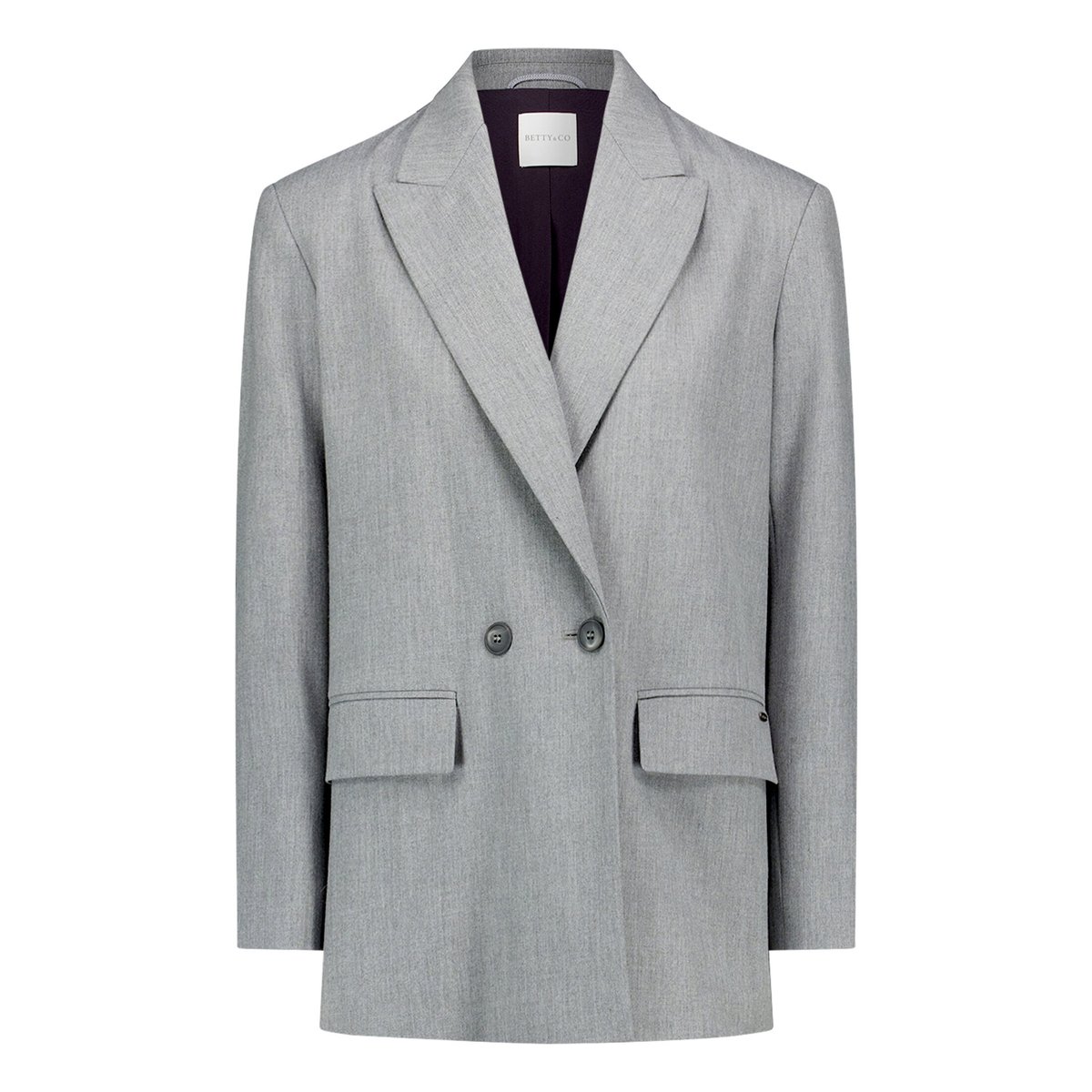 Blazer long à poches grey melange, BETTY & CO
