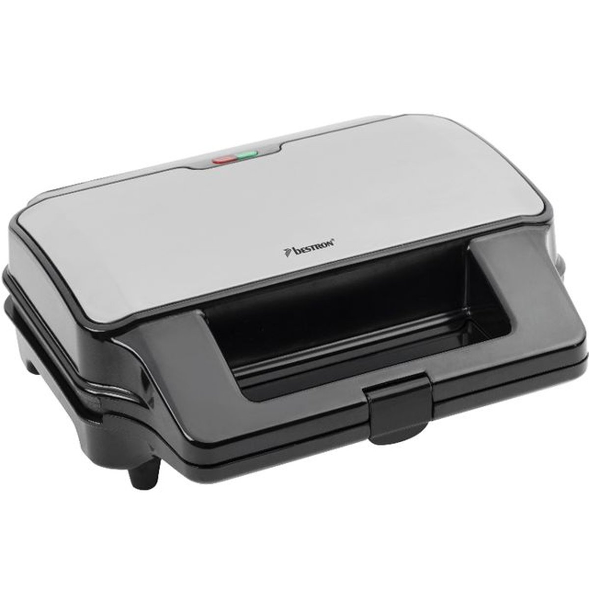 Croque-gaufre-gril 3en1 900w Noir/inox - Asg90xxl inox et noir, BESTRON