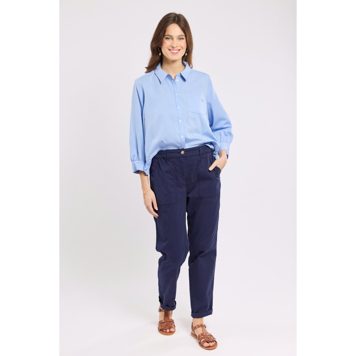 Chino taille élastique - coton seal, ARMOR-LUX