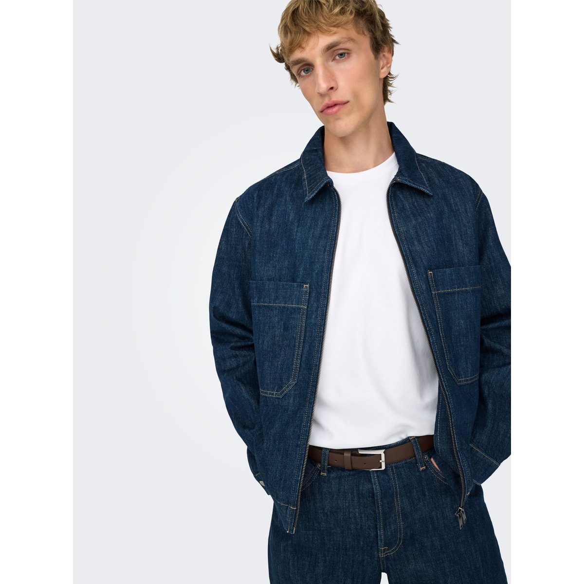 Veste En Jean dark blue denim, ONLY & SONS