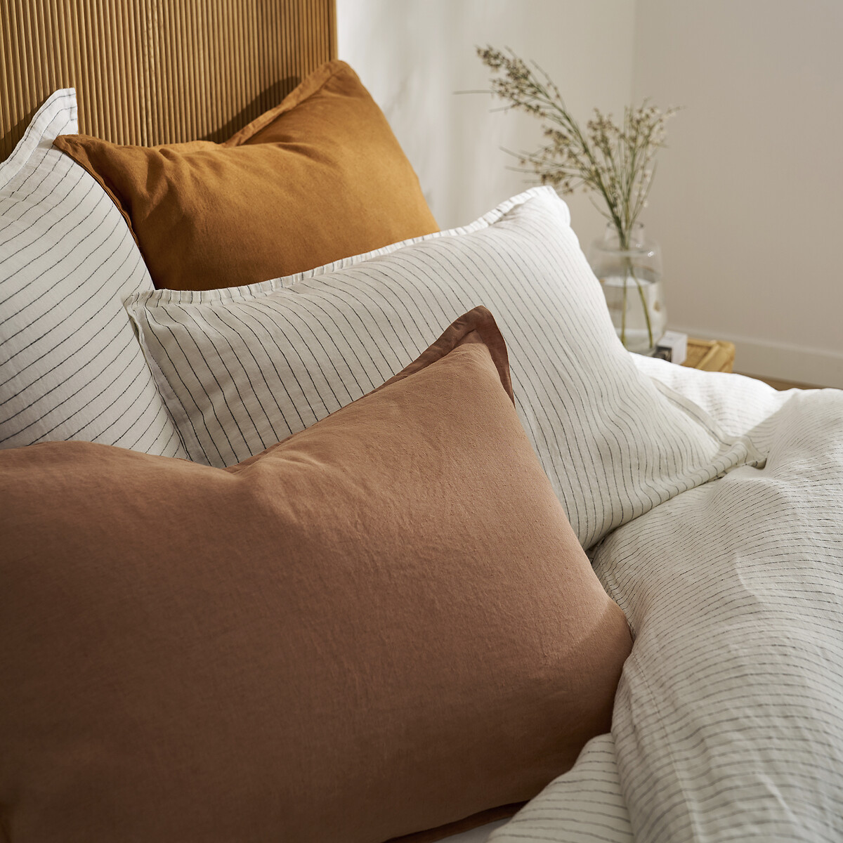 Linot Washed Linen Pillowcase white, LA REDOUTE INTERIEURS